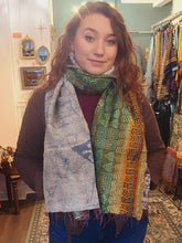 Load image into Gallery viewer, Kantha Stitch Scarf www.karmaripon.co.uk