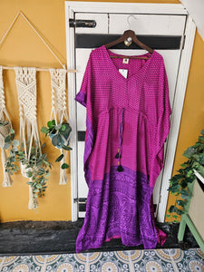 Repurposed Sari Kaftan UK 10-16