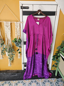 Repurposed Sari Kaftan UK 10-16