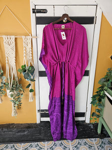 Repurposed Sari Kaftan UK 10-16