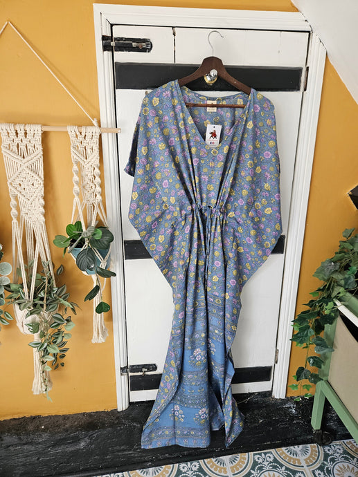 Repurposed Sari Kaftan UK 10-16