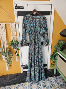 Blue & Black Laal Dress Size 14-16UK