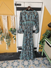 Load image into Gallery viewer, Blue &amp; Black Laal Dress Size 14-16UK