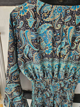 Load image into Gallery viewer, Blue &amp; Black Laal Dress Size 14-16UK