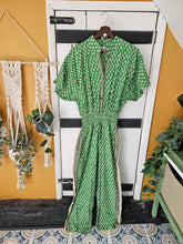Load image into Gallery viewer, Green Cotton Jumpsuit 2 Sizes www.indiansummertrading.com