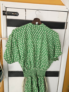 Green Cotton Jumpsuit 2 Sizes www.indiansummertrading.com