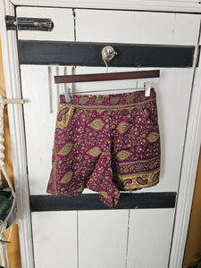 Repurposed Sari Shorts UK 8-10 www.indiansummertrading.com