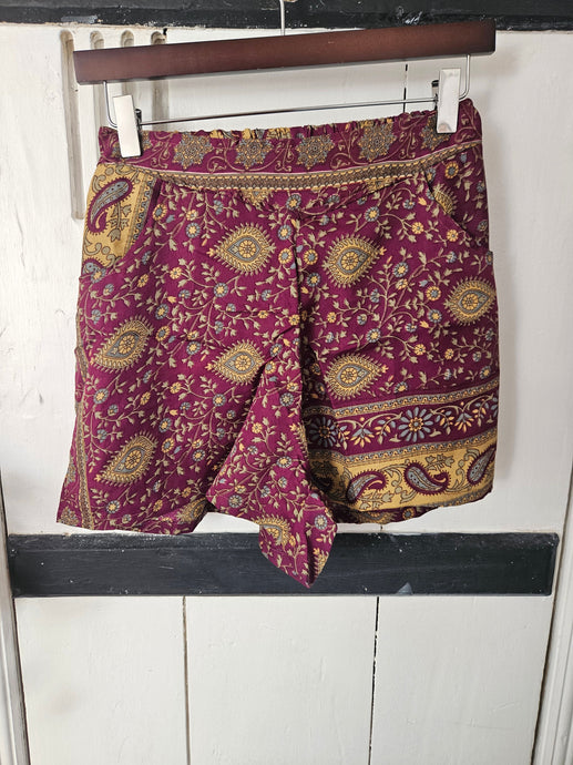 Repurposed Sari Shorts UK 8-10 www.indiansummertrading.com
