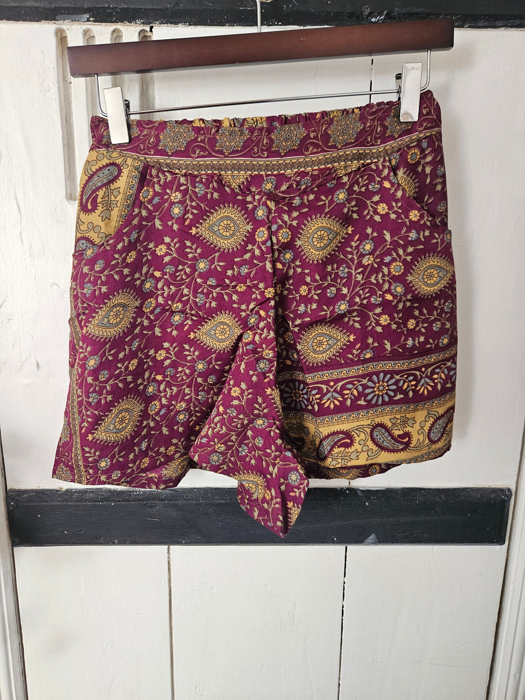 Repurposed Sari Shorts UK 8-10 www.indiansummertrading.com