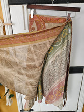 Load image into Gallery viewer, knee Length Reversible Repurposed Sari Wrap skirt UK 8-16