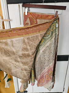 knee Length Reversible Repurposed Sari Wrap skirt UK 8-16