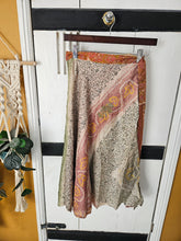 Load image into Gallery viewer, Repurposed sari wrap skirt www.karmaripon.co.uk
