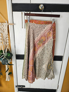 Repurposed sari wrap skirt www.karmaripon.co.uk
