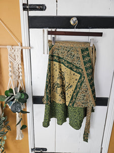 Repurposed sari wrap skirt www.karmaripon.co.uk