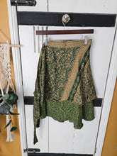 Load image into Gallery viewer, Repurposed sari wrap skirt www.karmaripon.co.uk