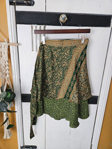 Repurposed sari wrap skirt www.karmaripon.co.uk