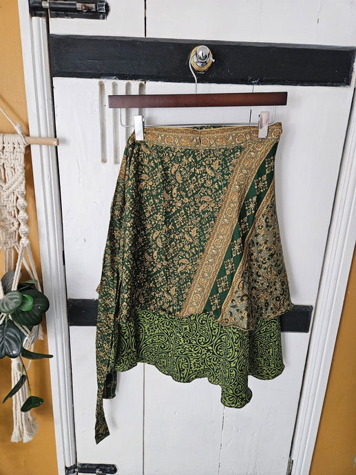 Repurposed sari wrap skirt www.karmaripon.co.uk