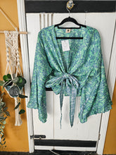 Load image into Gallery viewer,  Repurposed Sari butterfly Top UK-14-18www.karmaripon.co.uk