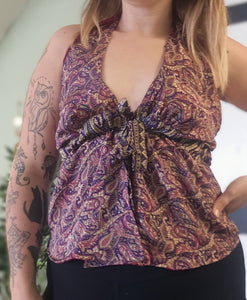 Reversible Sari Tie Top UK8-14
