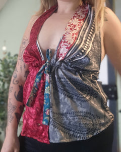 Reversible Sari Tie Top UK8-14