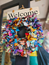 Load image into Gallery viewer, Repurposed Sari Wreaths