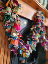 Load image into Gallery viewer, Repurposed Sari Garland www.karmaripon.co.uk 