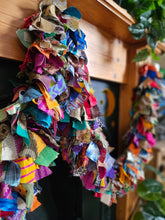 Load image into Gallery viewer, Repurposed Sari Garland www.karmaripon.co.uk 