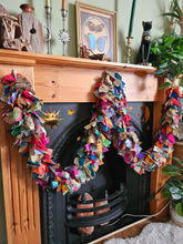 Load image into Gallery viewer, Repurposed Sari Garland www.karmaripon.co.uk 