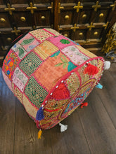 Load image into Gallery viewer, Pink Indian Pouffe