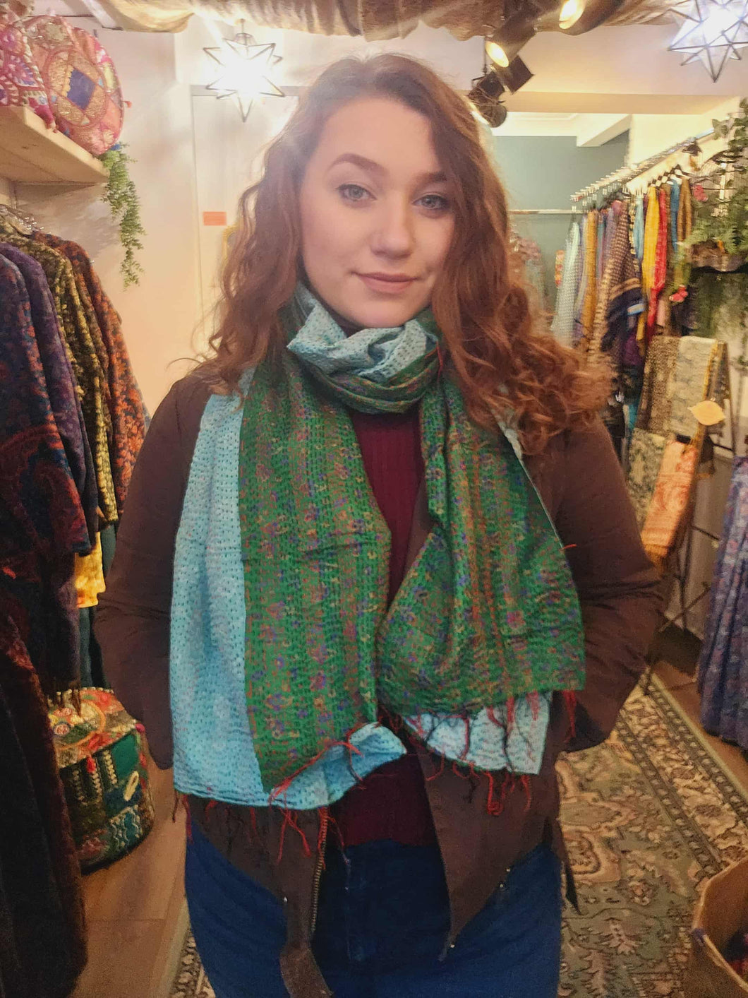 Kantha Stitch Scarf www.karmaripon.co.uk