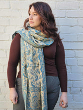 Load image into Gallery viewer, Blue Pashmina Scarf  www.indiansummertrading.co.uk