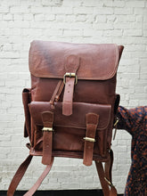 Load image into Gallery viewer, Small Leather Backpack www.indiansummertrading.co.uk