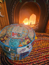 Load image into Gallery viewer, Indian pouffe www.indiansummertrading.co.uk