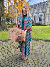 Load image into Gallery viewer, Leather over night duffel bag www.indiansummertrading.co.uk
