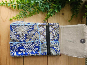 Blue Bandhani Patchwork Mini Handbags