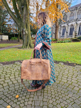 Load image into Gallery viewer, Leather over night duffel bag www.indiansummertrading.co.uk