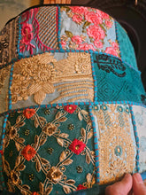 Load image into Gallery viewer, Light Blue Indian Pouffe www.karmaripon.co.uk