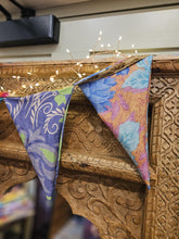 Load image into Gallery viewer, Repurposed sari bunting www.indiansummertrading.co.uk