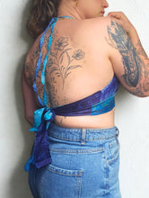 Load image into Gallery viewer, Reversible Repurposed Sari Choli Top UK8-14 www.karmaripon.co.uk