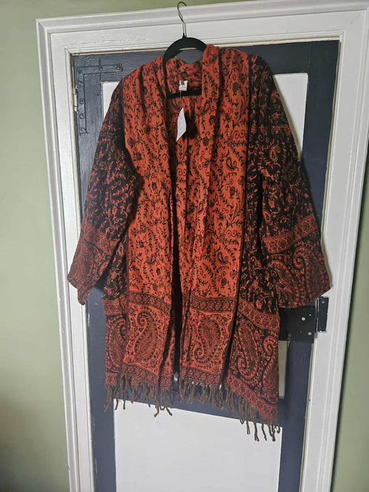 Tassel Shawl Coat www.karmaripon.co.uk