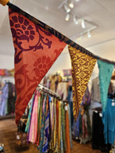 Load image into Gallery viewer, Repurposed sari bunting www.indiansummertrading.co.uk