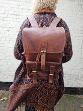 Load image into Gallery viewer, Small Leather Backpack www.indiansummertrading.co.uk