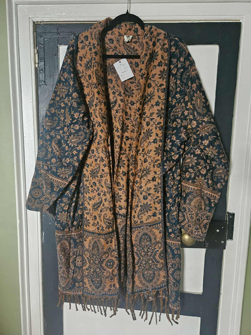 Tassel Shawl Coat www.karmaripon.co.uk