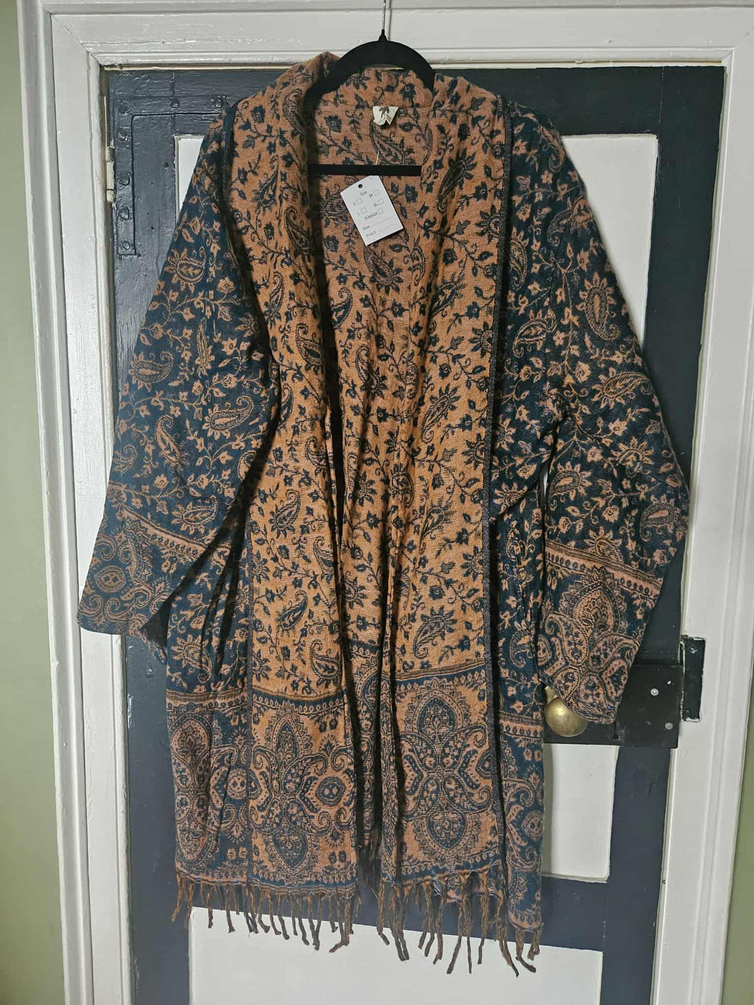 Tassel Shawl Coat www.karmaripon.co.uk