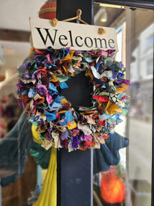 Repurposed Sari Wreaths