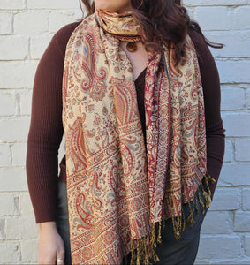 Red Pashmina Scarf  www.indiansummertrading.co.uk
