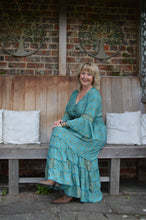 Load image into Gallery viewer, Turquoise Laal Dress Size L UK 14-18