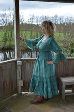 Load image into Gallery viewer, Turquoise Laal Dress Size L UK 14-18