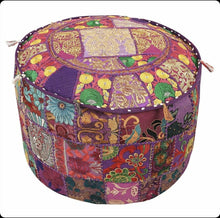 Load image into Gallery viewer, Indian pouffe www.indiansummertrading.co.uk