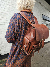 Load image into Gallery viewer, Small Leather Backpack www.indiansummertrading.co.uk